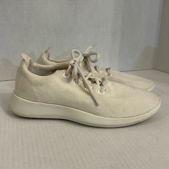 Allbirds Wool Runners Cream with White Soles Women's Running Shoes Sz 8 - Picture 2 of 8